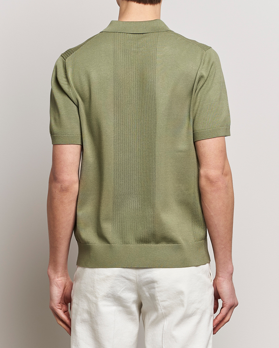 Herr | Pikéer | J.Lindeberg | Reymond Solid Knitted Polo Oil Green
