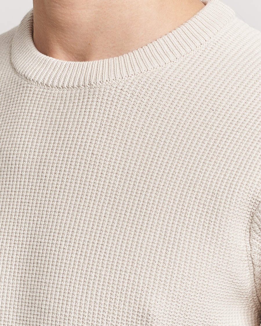 Herr | Tröjor | J.Lindeberg | Arthur Structure Organic Cotton Crew Neck Moonbeam