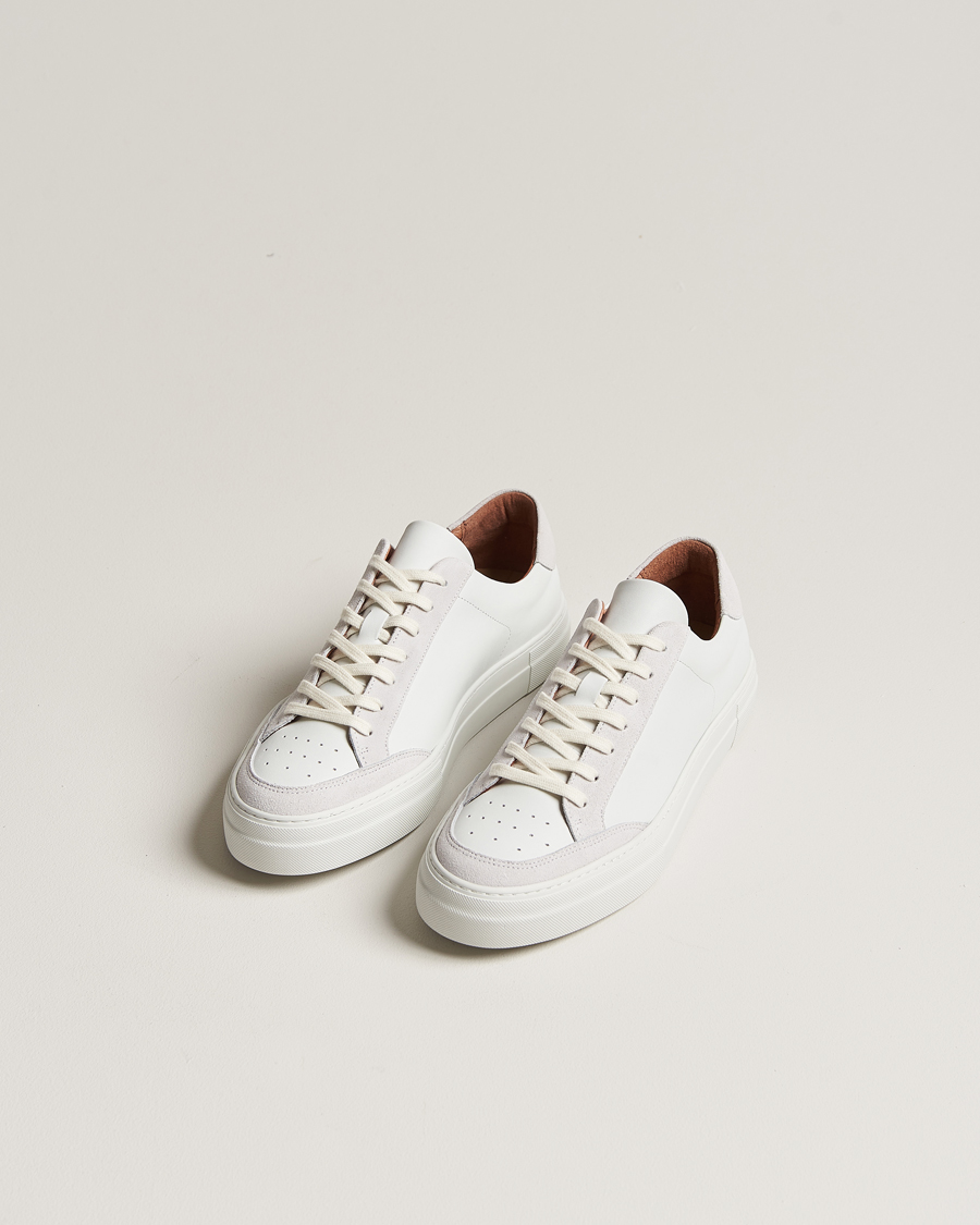 Herr | J.Lindeberg Art Signature Leather Sneaker White | J.Lindeberg | Art Signature Leather Sneaker White
