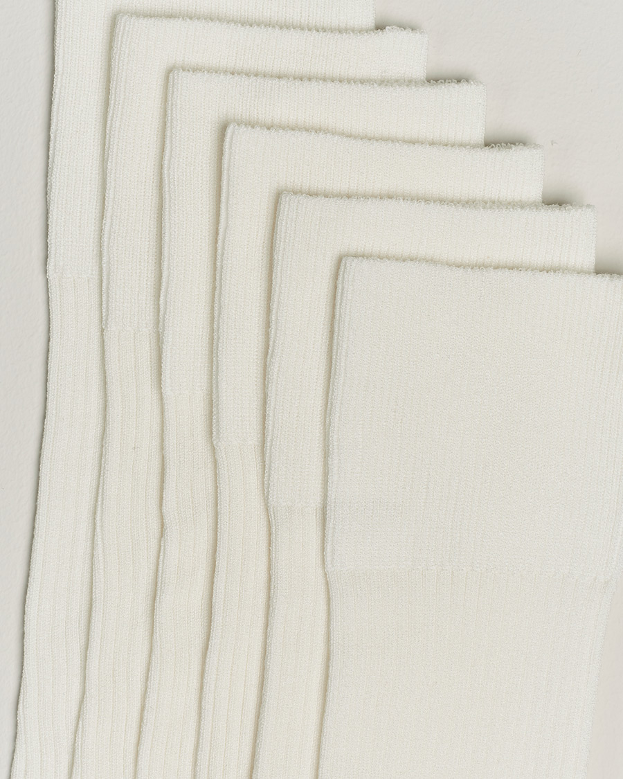 Herr | Strumpor | CDLP | 6-Pack Cotton Rib Socks White