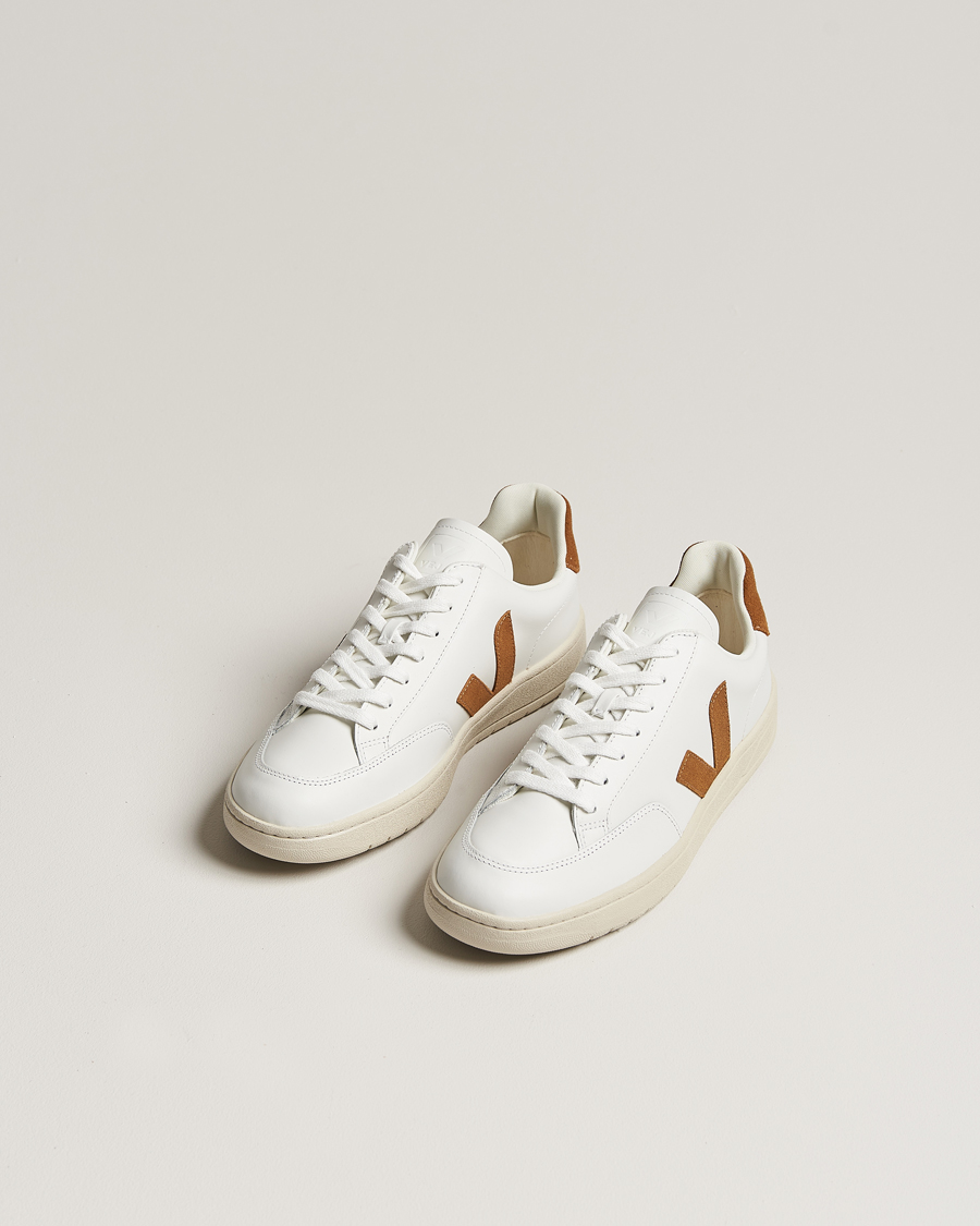 Herr | Veja V-12 Sneaker Extra White/Camel | Veja | V-12 Sneaker Extra White/Camel