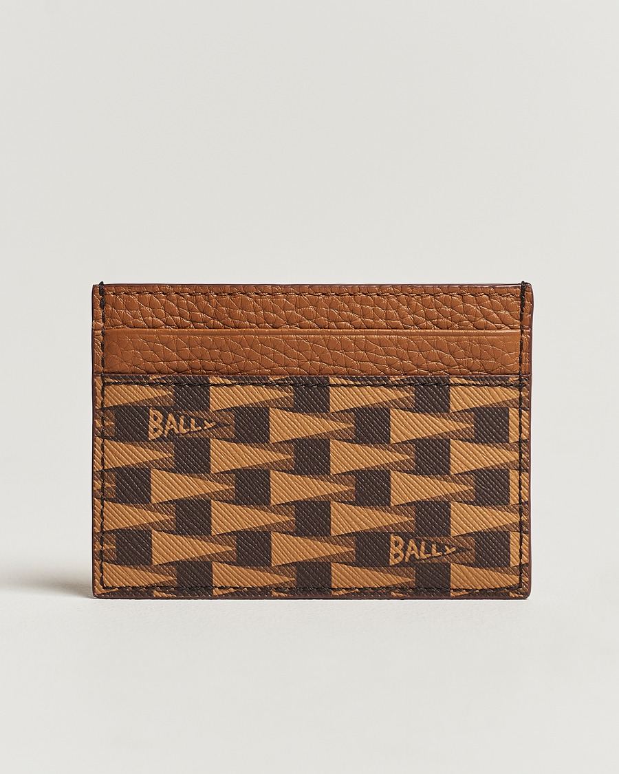 Herr |  | Bally | Pennant Monogram Leather Card Holder Brown