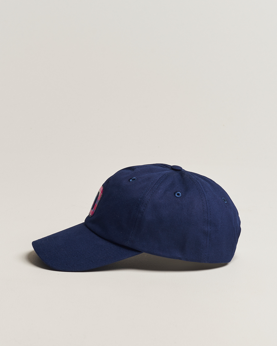 Herr |  | Drake's | Madras D Aplique Baseball Cap Navy