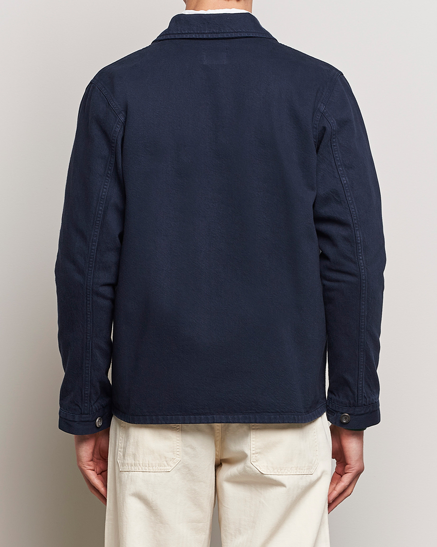 Herr | Skjortor | Drake's | Cotton Field Shirt Navy