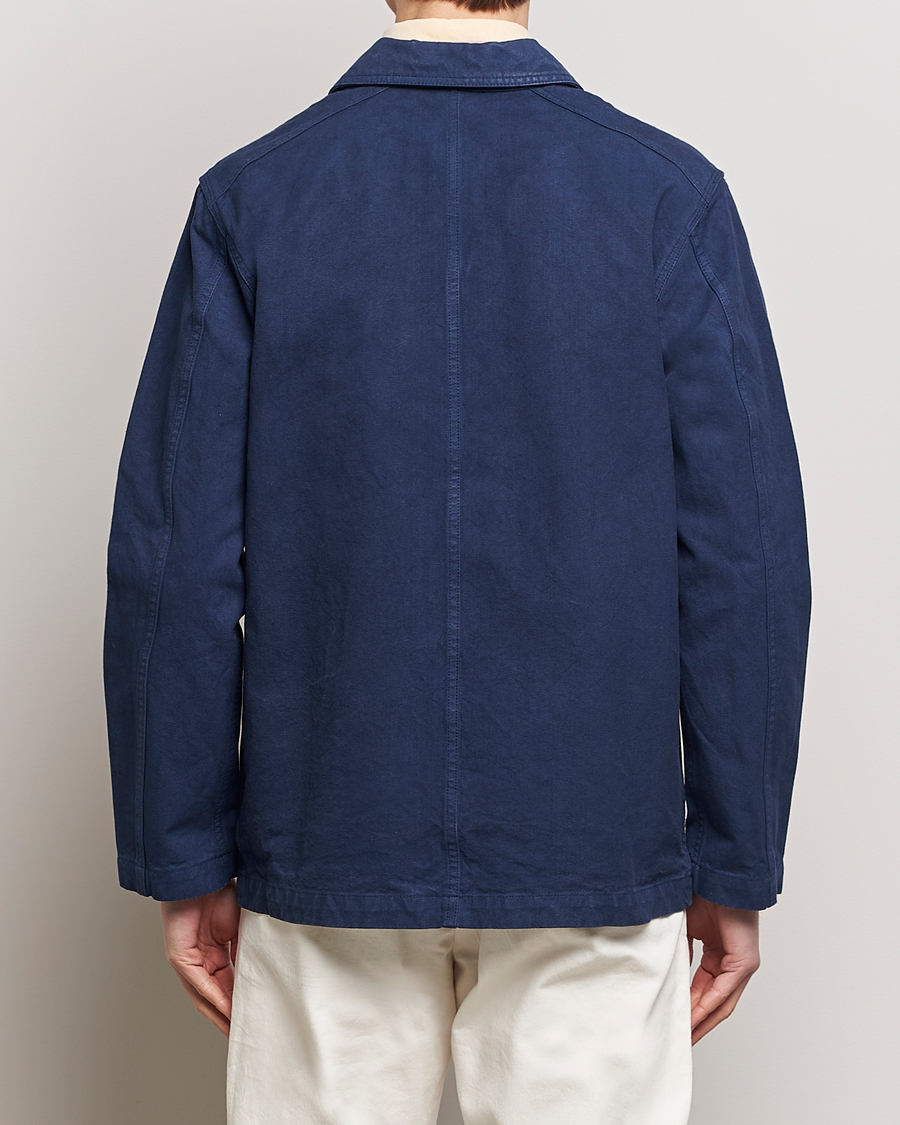 Herr | Jackor | Drake's | Duck Cotton Canvas Shore Jacket Navy