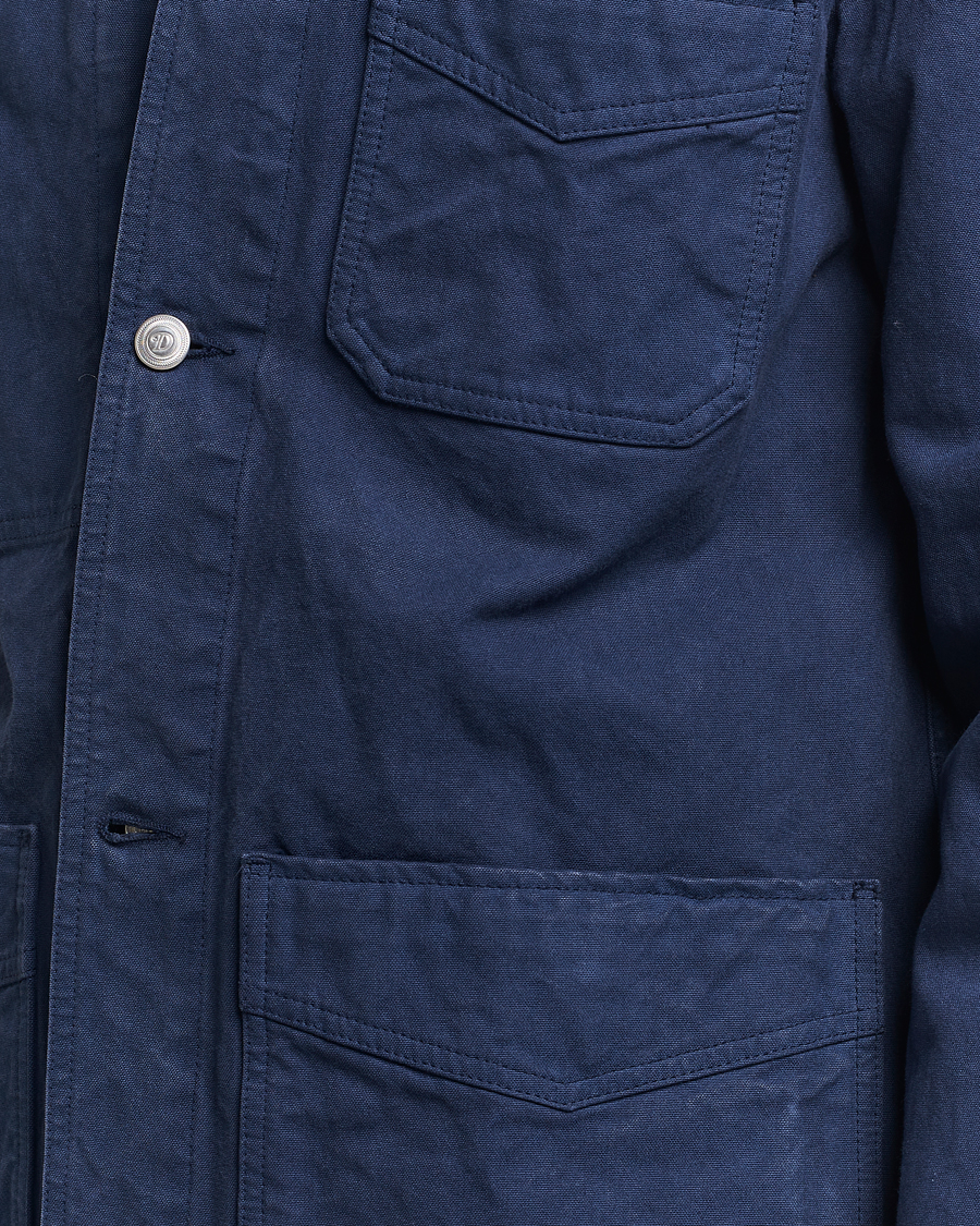 Herr | Jackor | Drake's | Duck Cotton Canvas Shore Jacket Navy
