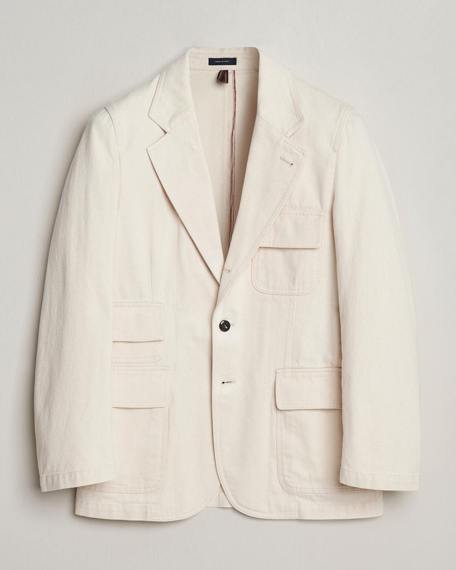 Herr | Kavajer | Drake's | MKIV Denim Games Blazer Ecru