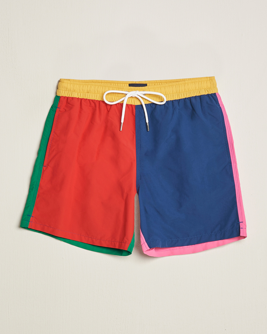 Herr | Badbyxor | Drake's | Colourblock Swimshorts Multi