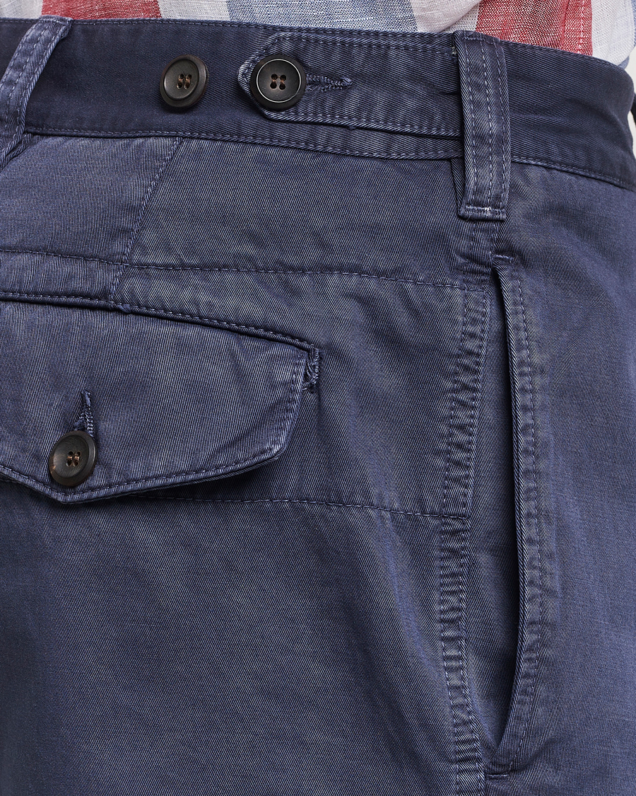 Herr | Shorts | Drake's | Cotton Twill Chino Shorts Washed Navy