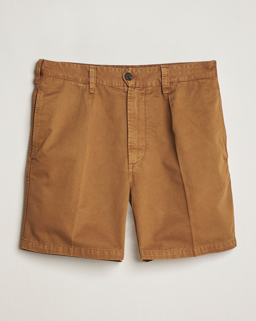 Herr | Shorts | Drake's | Cotton Twill Chino Shorts Washed Tobacco