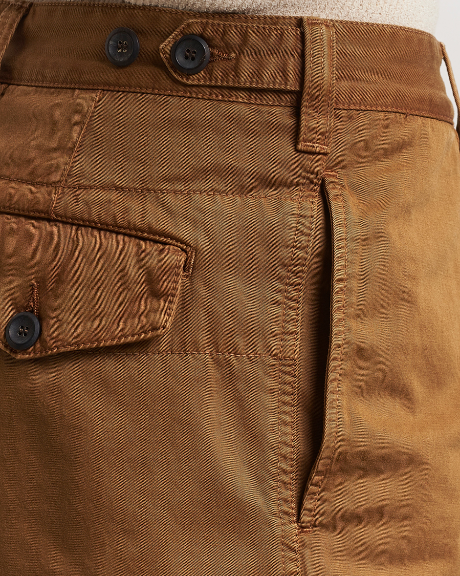Herr | Shorts | Drake's | Cotton Twill Chino Shorts Washed Tobacco