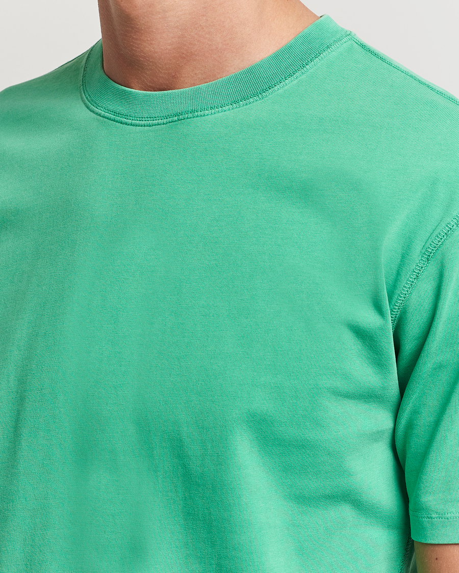 Herr | T-Shirts | Drake's | Washed Hiking T-Shirt Green