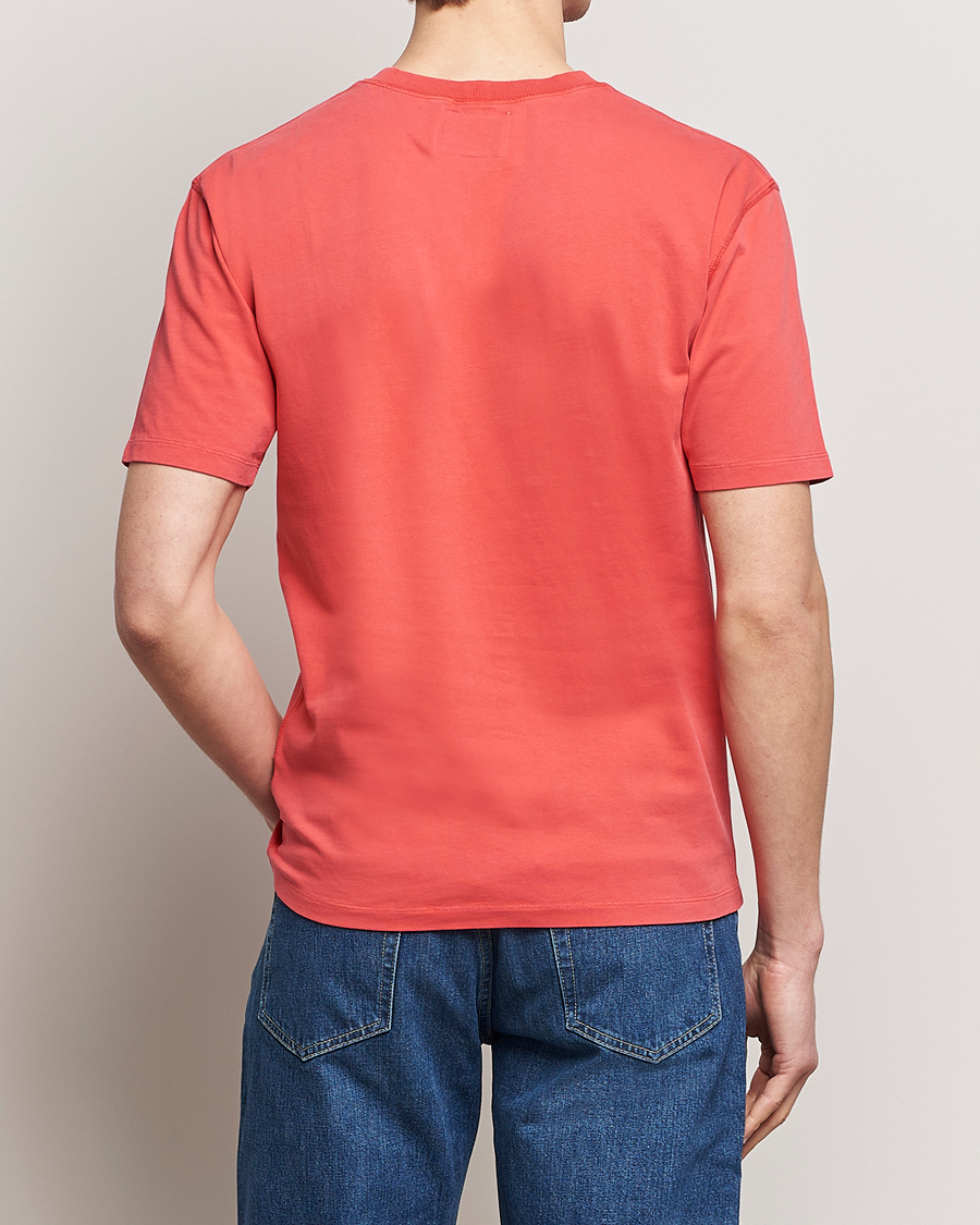 Herr | T-Shirts | Drake's | Washed Hiking T-Shirt Red