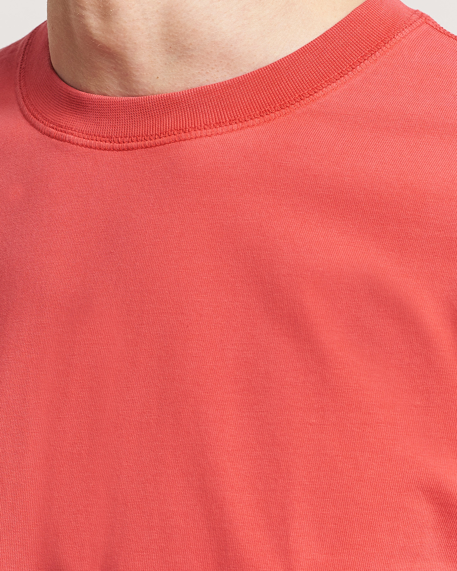 Herr | T-Shirts | Drake's | Washed Hiking T-Shirt Red