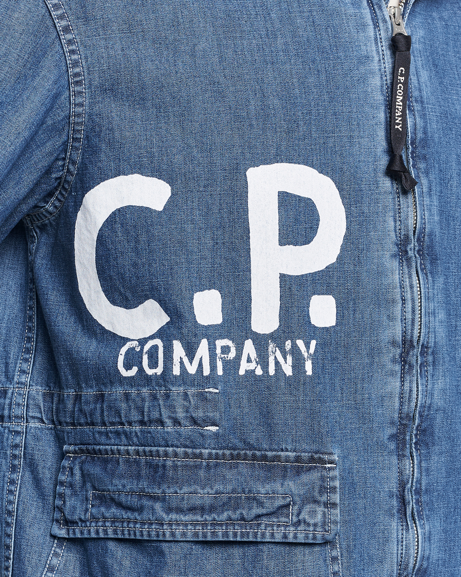 Herr | Jackor | C.P. Company | Hooded Denim Goggles Jacket Indigo