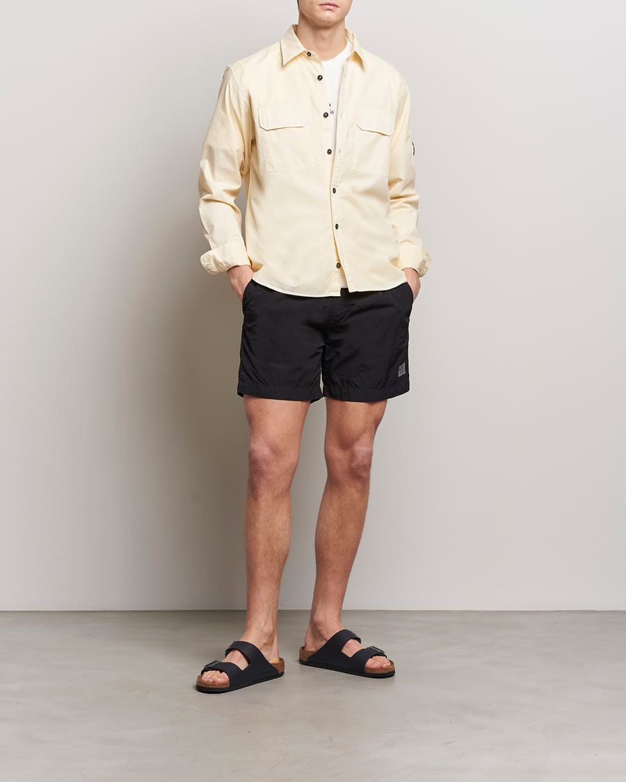 Herr | Skjortor | C.P. Company | Long Sleeve Gabardine Pocket Shirt Ecru