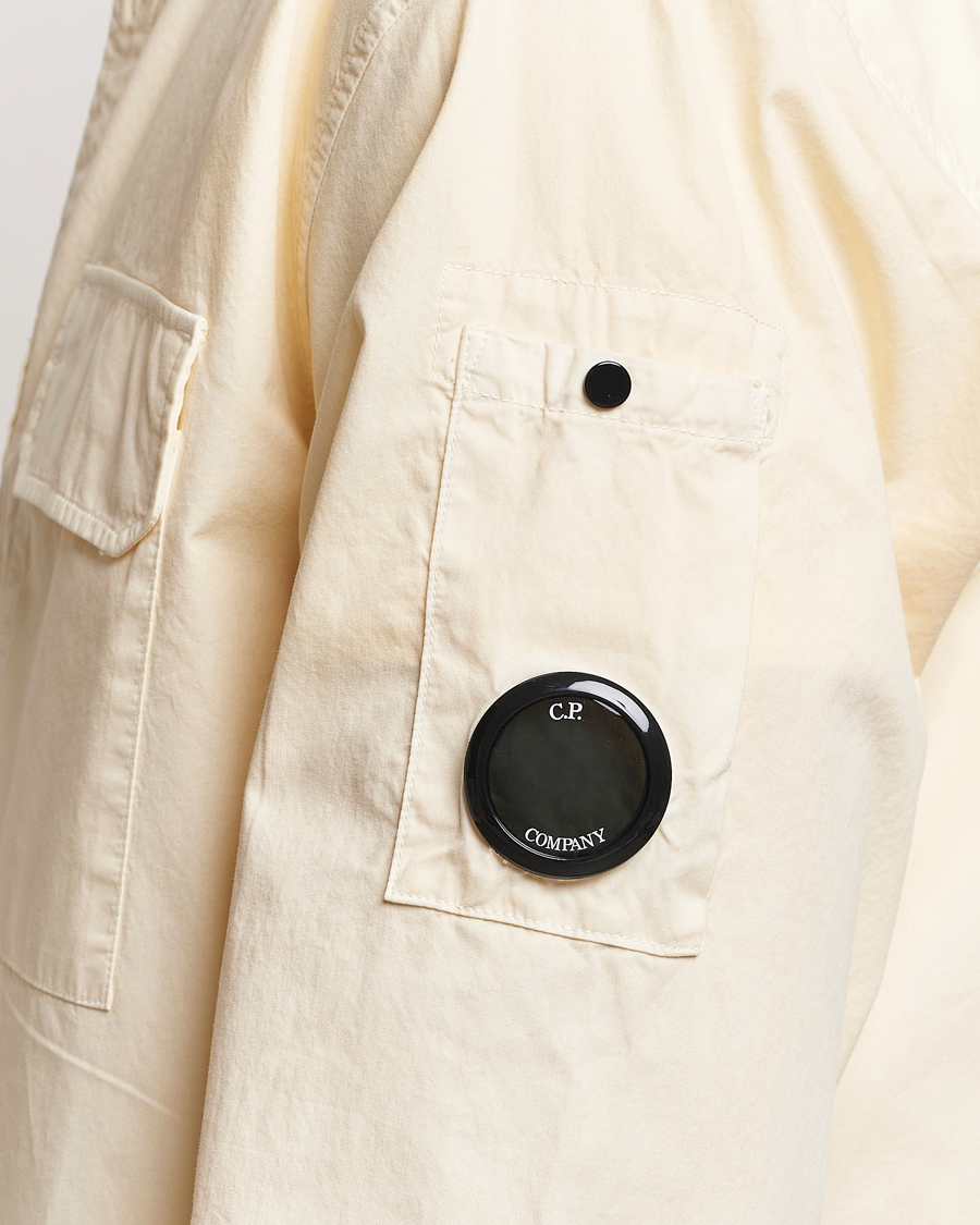 Herr | Skjortor | C.P. Company | Long Sleeve Gabardine Pocket Shirt Ecru