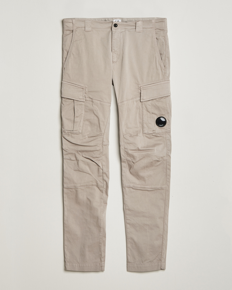 Herr | Byxor | C.P. Company | Satin Stretch Cargo Pants Beige
