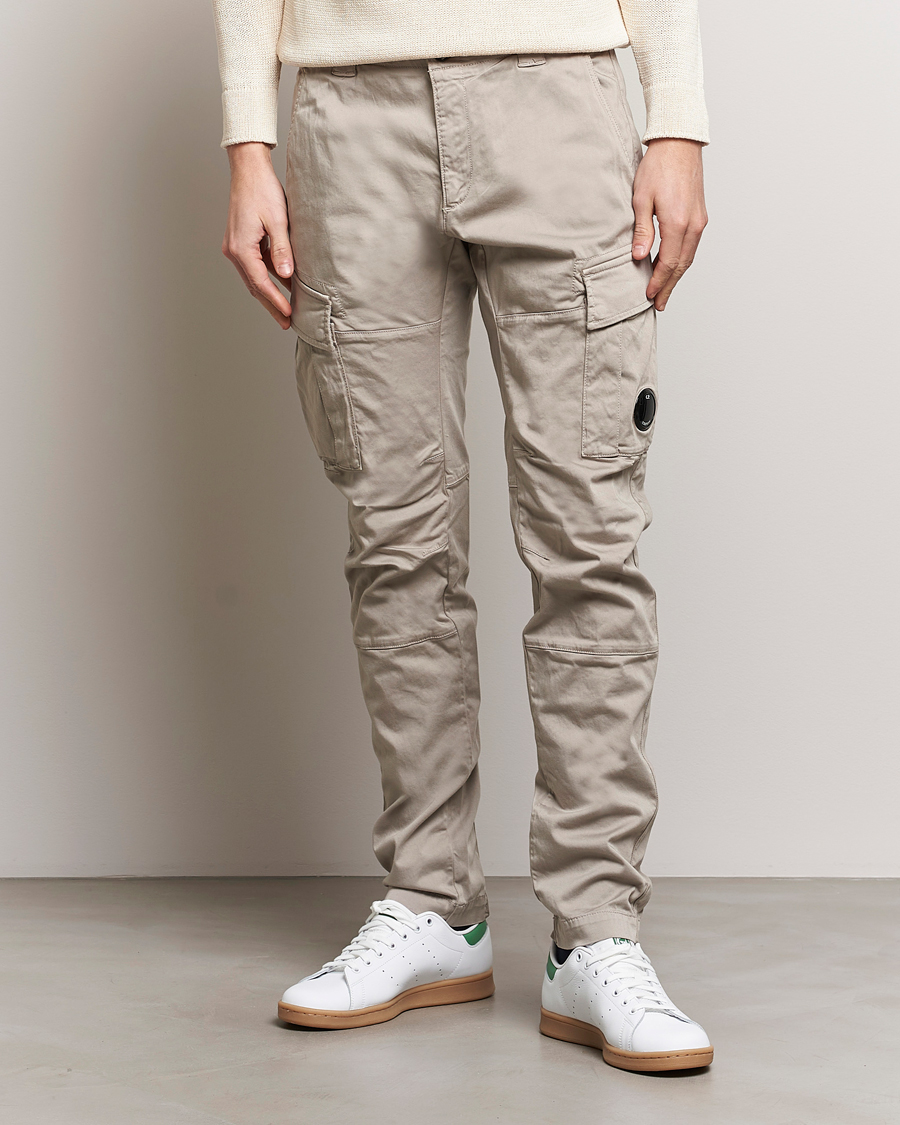 Herr | Kläder | C.P. Company | Satin Stretch Cargo Pants Beige