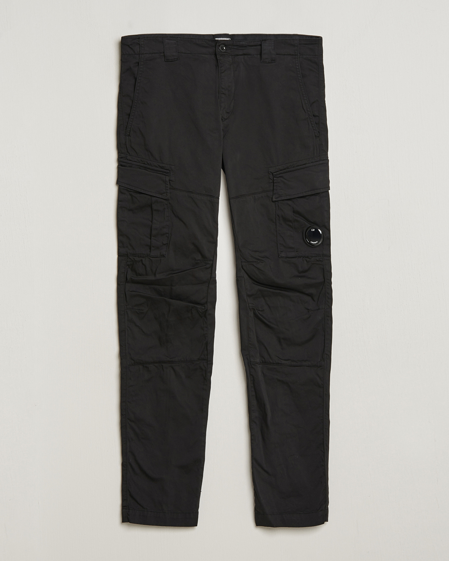 Herr | Byxor | C.P. Company | Satin Stretch Cargo Pants Black