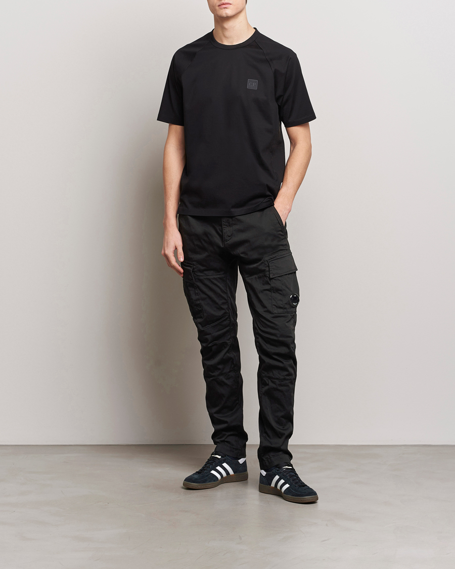 Herr | Byxor | C.P. Company | Satin Stretch Cargo Pants Black