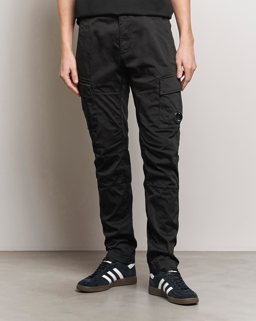 Herr | Cargobyxor | C.P. Company | Satin Stretch Cargo Pants Black