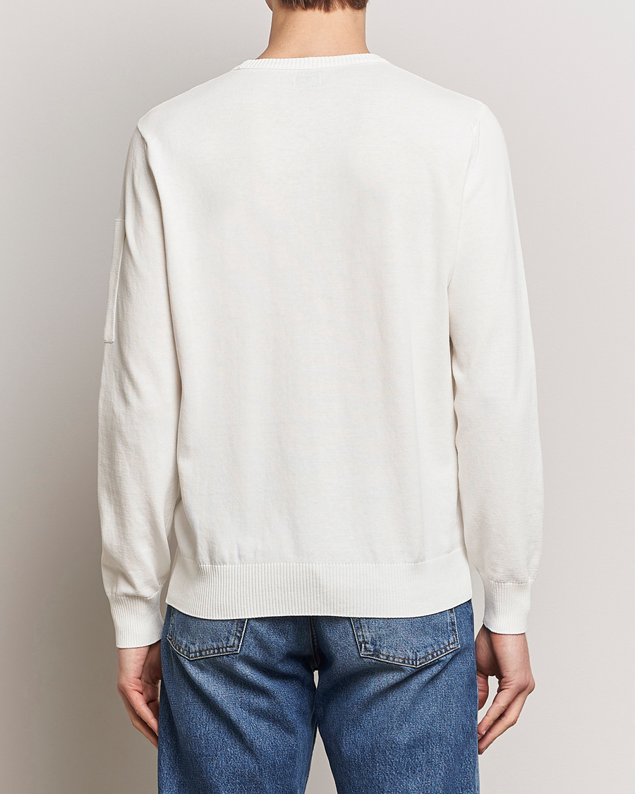 Herr | Tröjor | C.P. Company | Old Dyed Cotton Crepe Crewneck White