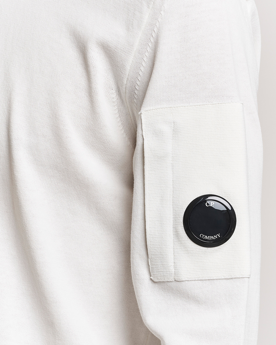 Herr | Tröjor | C.P. Company | Old Dyed Cotton Crepe Crewneck White
