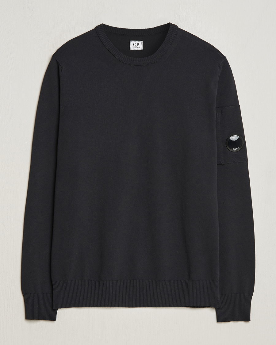 Herr | Tröjor | C.P. Company | Old Dyed Cotton Crepe Crewneck Black
