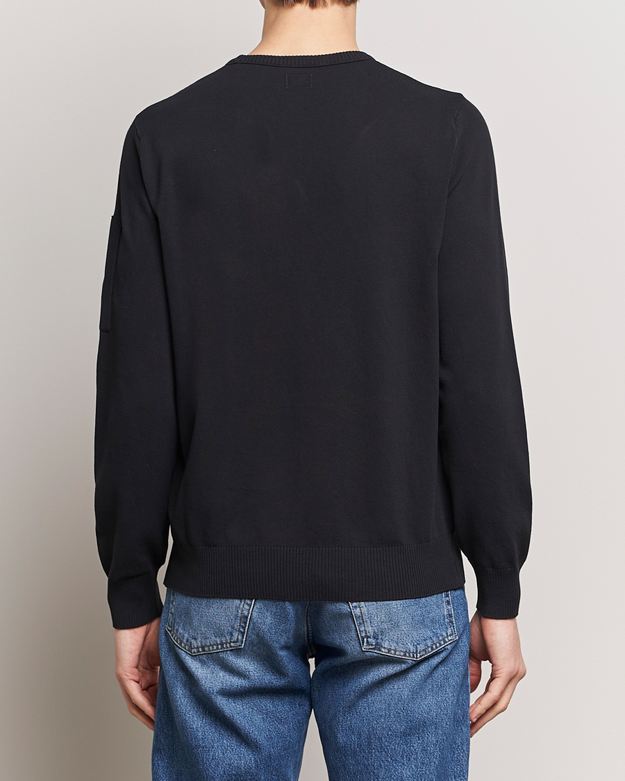 Herr | Tröjor | C.P. Company | Old Dyed Cotton Crepe Crewneck Black