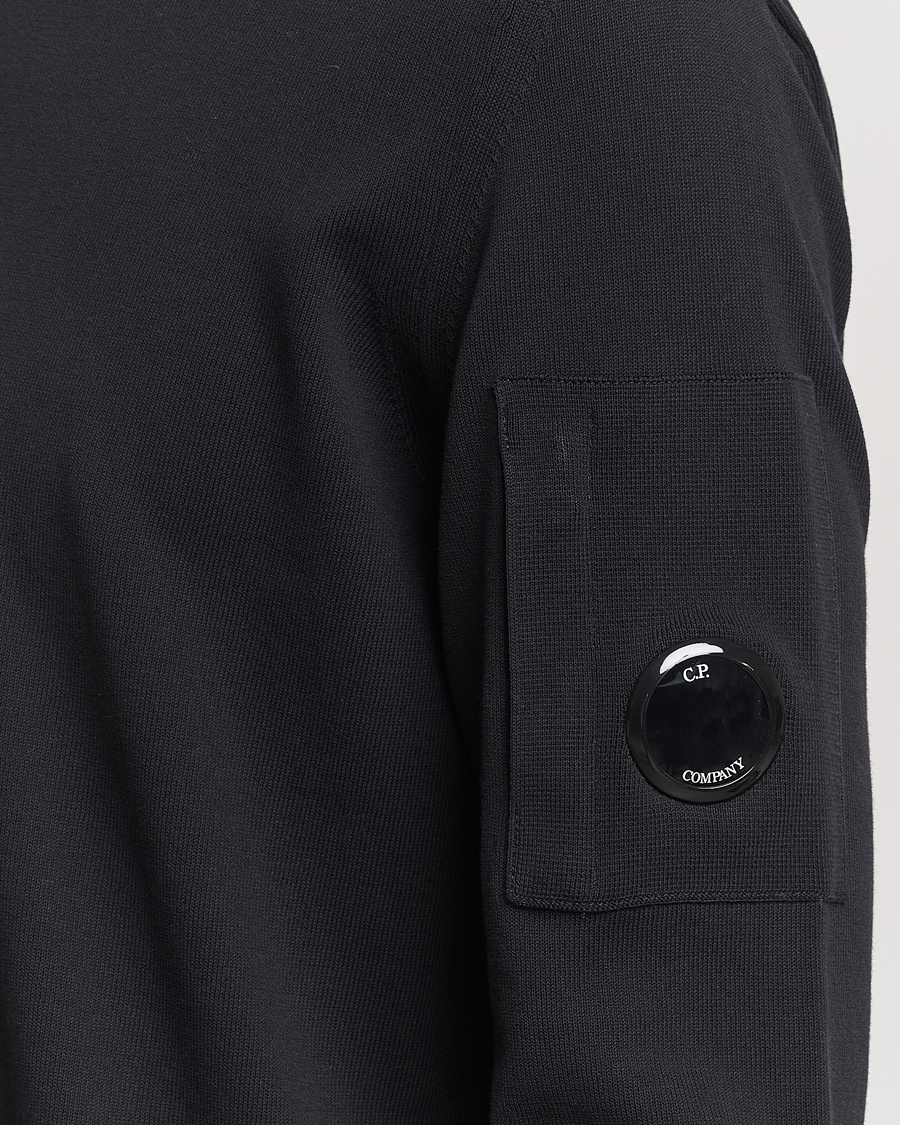 Herr | Tröjor | C.P. Company | Old Dyed Cotton Crepe Crewneck Black