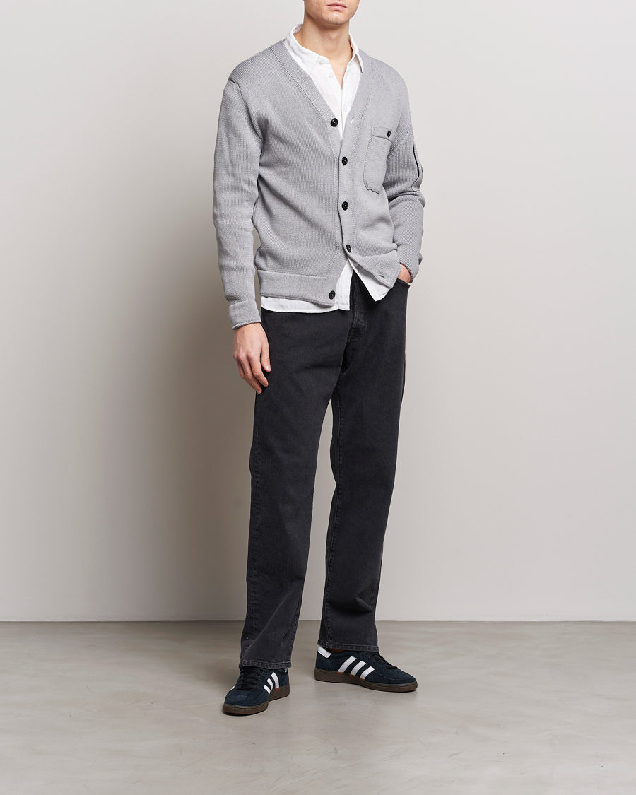 Herr | Tröjor | C.P. Company | Compact Cotton Lens Cardigan Light Grey