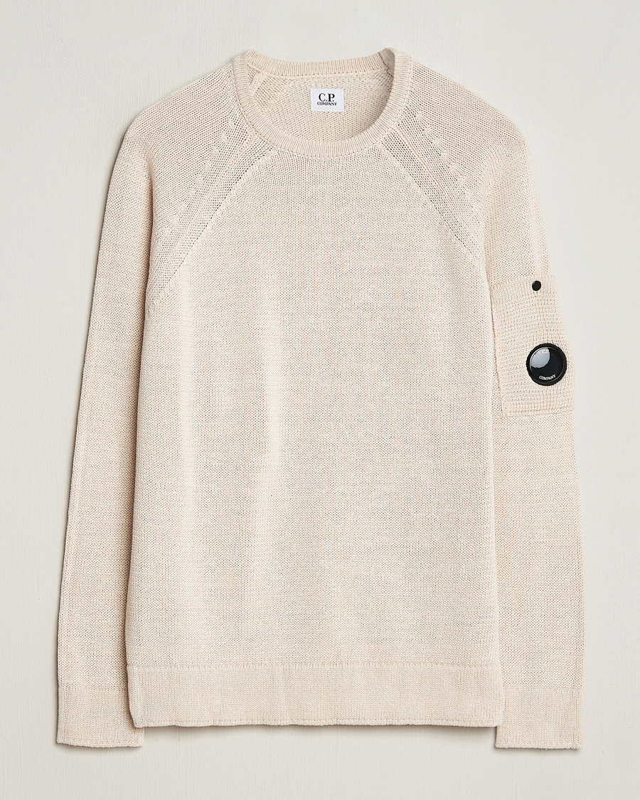 Herr | Tröjor | C.P. Company | Compact Cotton Lens Crewneck Ecru