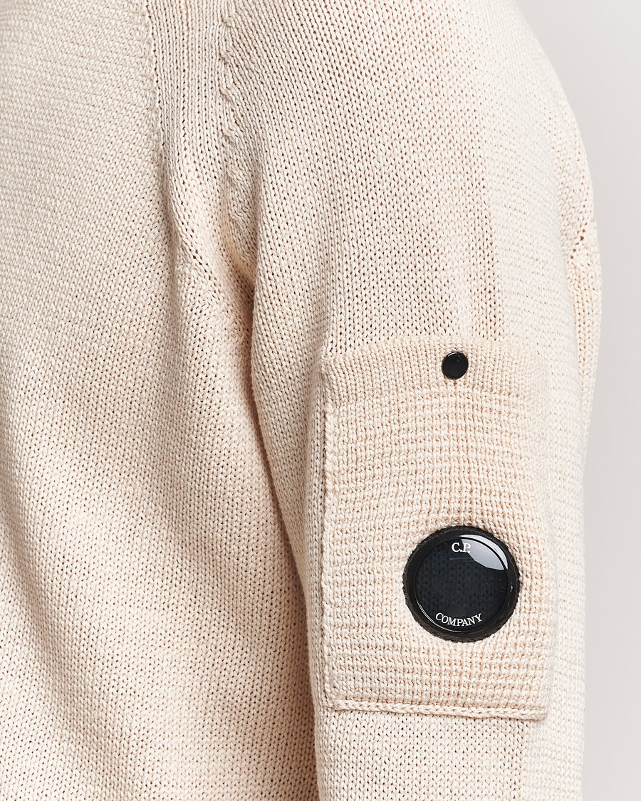 Herr | Tröjor | C.P. Company | Compact Cotton Lens Crewneck Ecru
