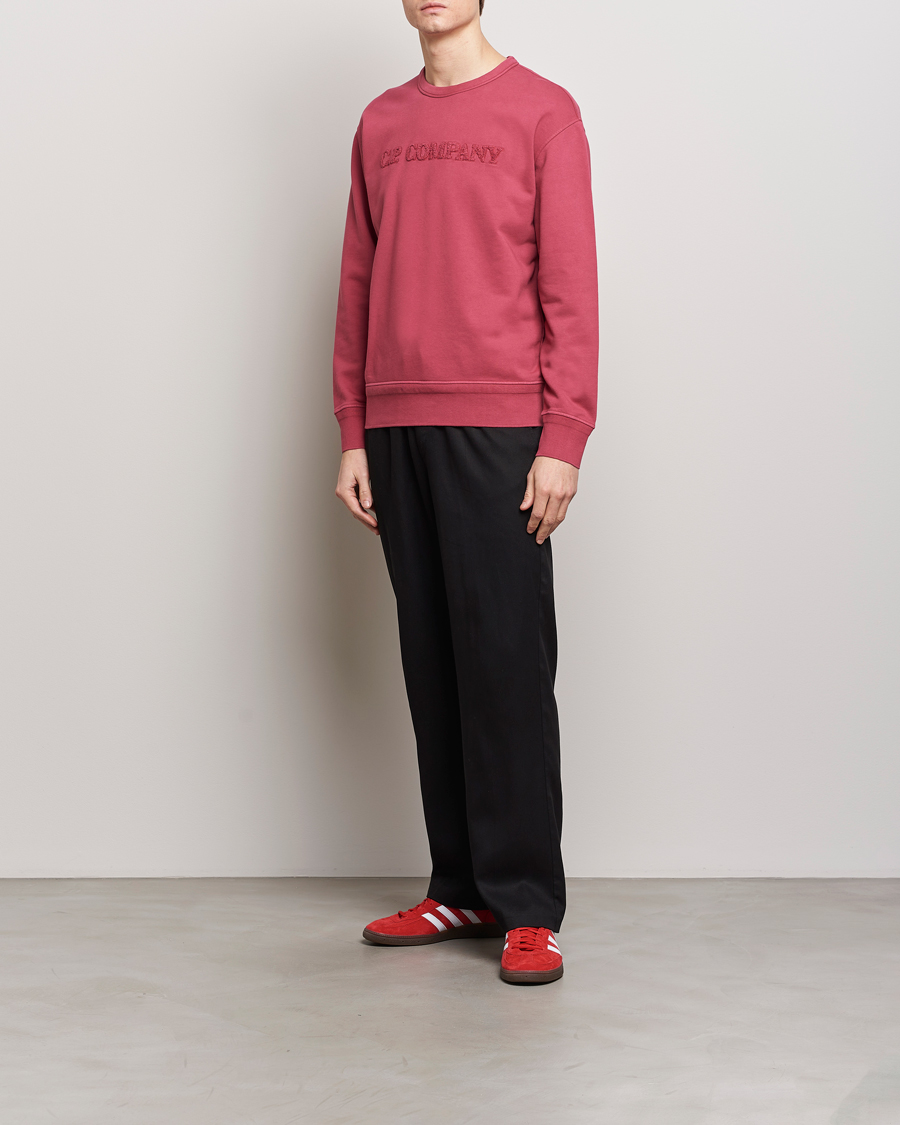 Herr | Tröjor | C.P. Company | Resist Dyed Cotton Logo Sweatshirt Wine