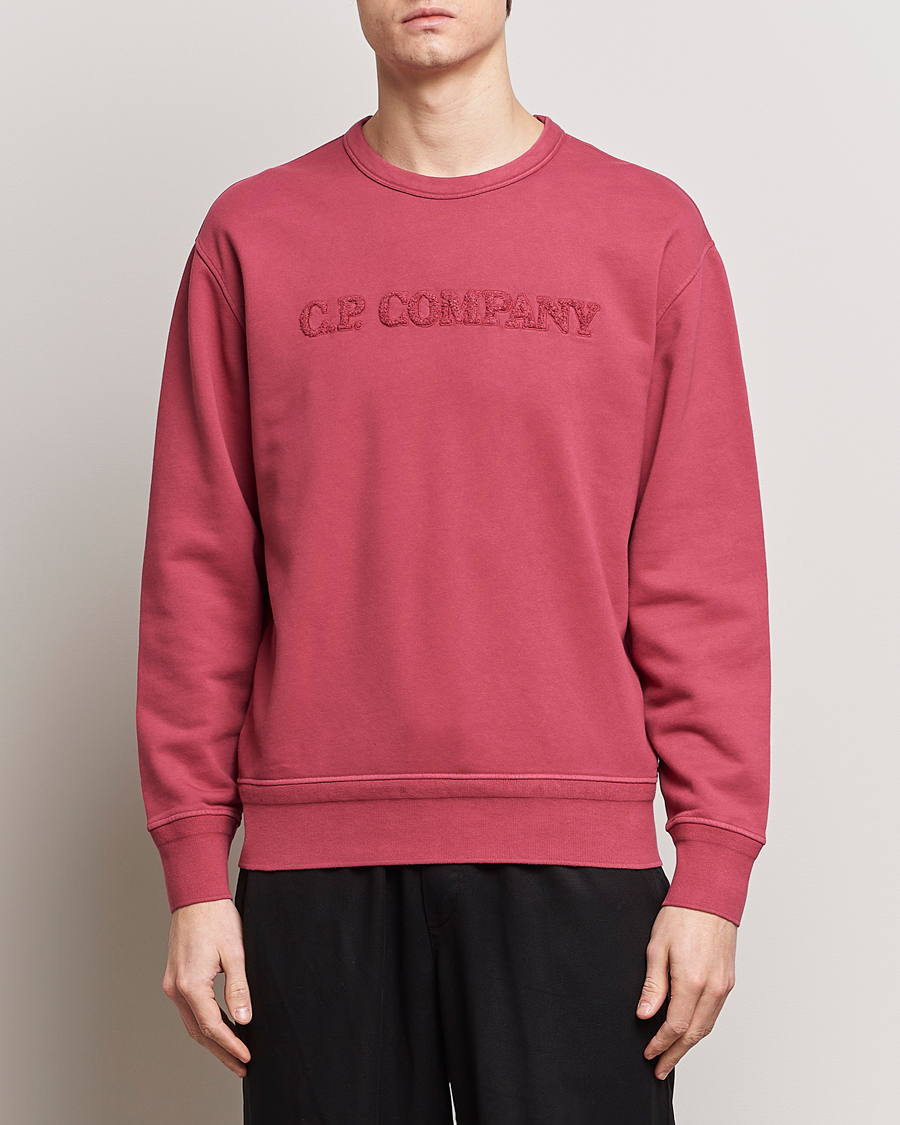 Herr | C.P. Company | C.P. Company | Resist Dyed Cotton Logo Sweatshirt Wine