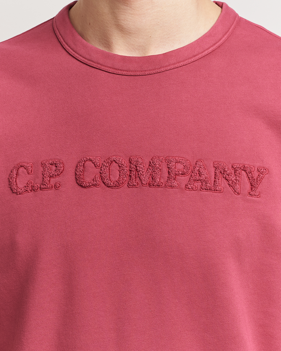 Herr | Tröjor | C.P. Company | Resist Dyed Cotton Logo Sweatshirt Wine
