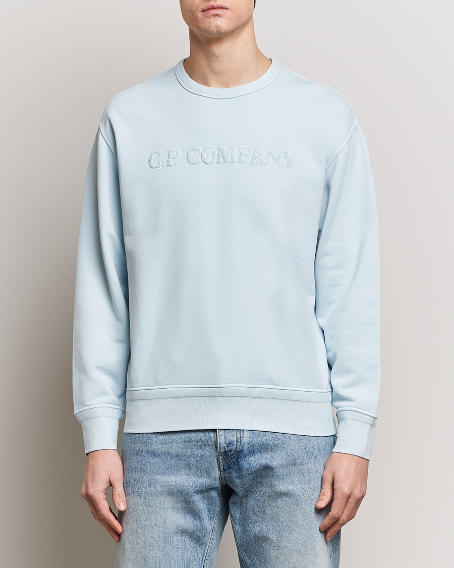 Herr | Tröjor | C.P. Company | Resist Dyed Cotton Logo Sweatshirt Mint