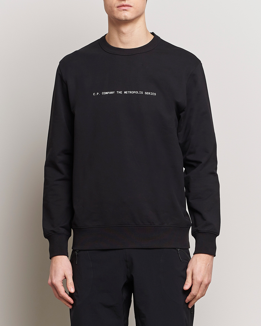 Herr | C.P. Company | C.P. Company | Metropolis Printed Logo Sweatshirt Black