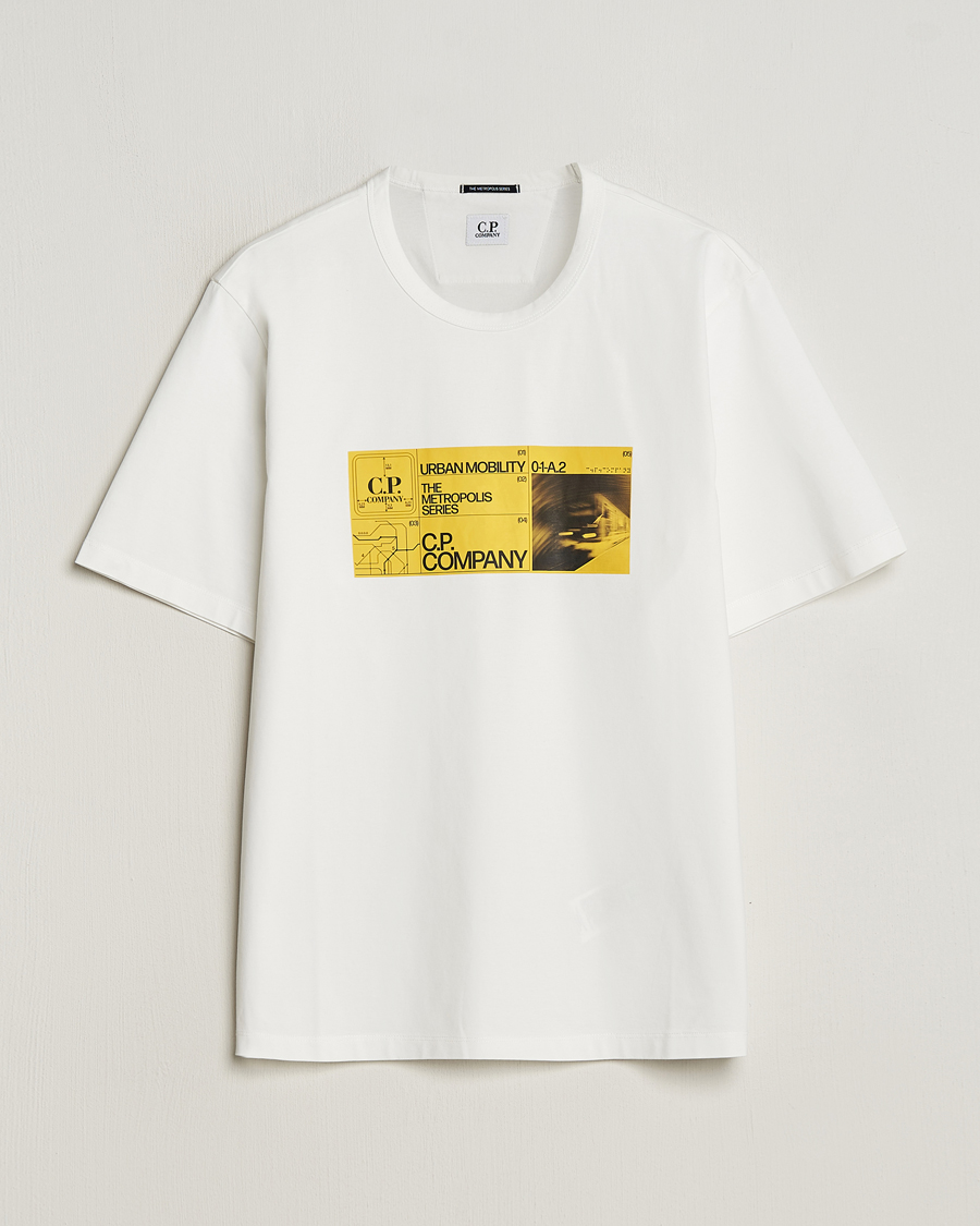 Herr | T-Shirts | C.P. Company | Metropolis Mercerized Jersey Logo T-Shirt White