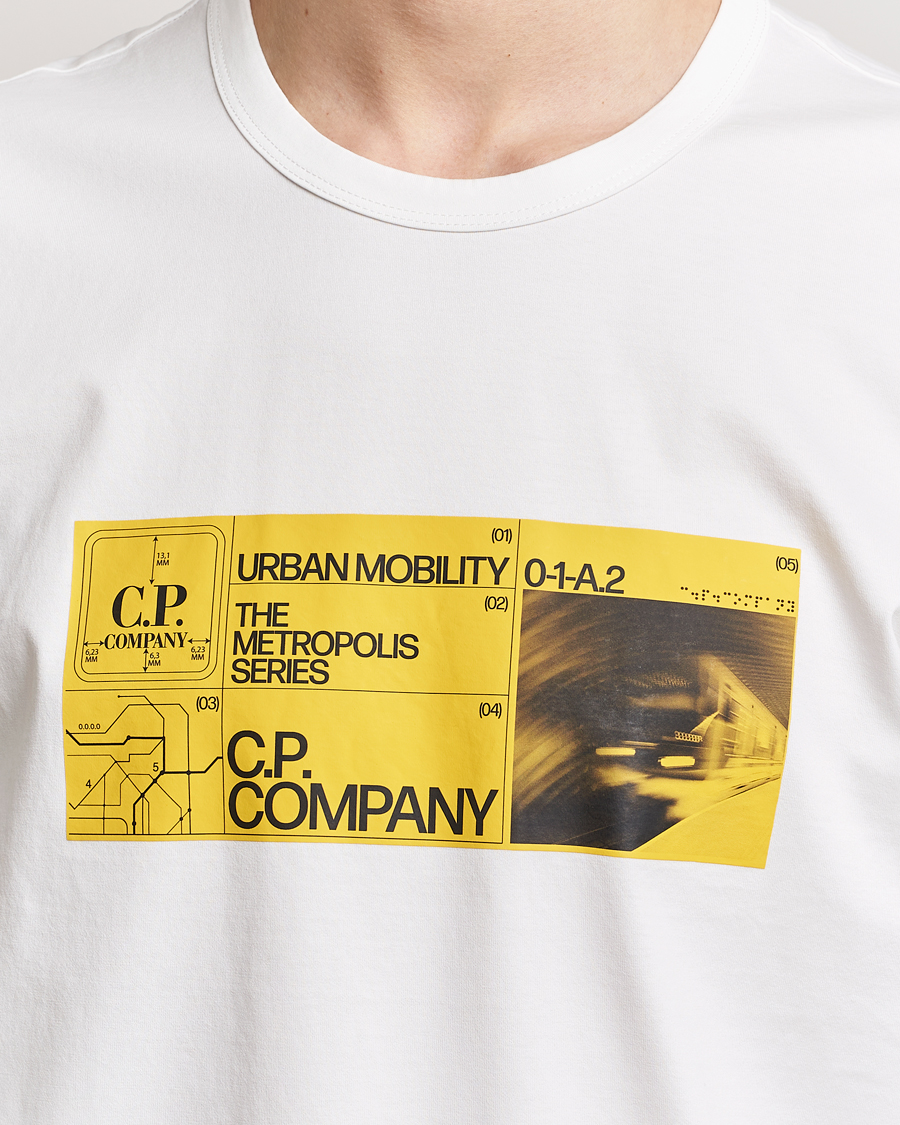 Herr | T-Shirts | C.P. Company | Metropolis Mercerized Jersey Logo T-Shirt White
