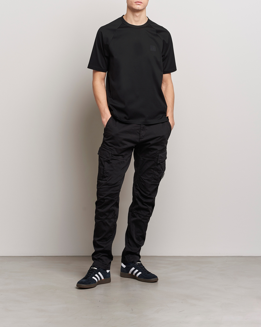 Herr | T-Shirts | C.P. Company | Metropolis Mercerized Jersey Tonal Logo T-Shirt Black