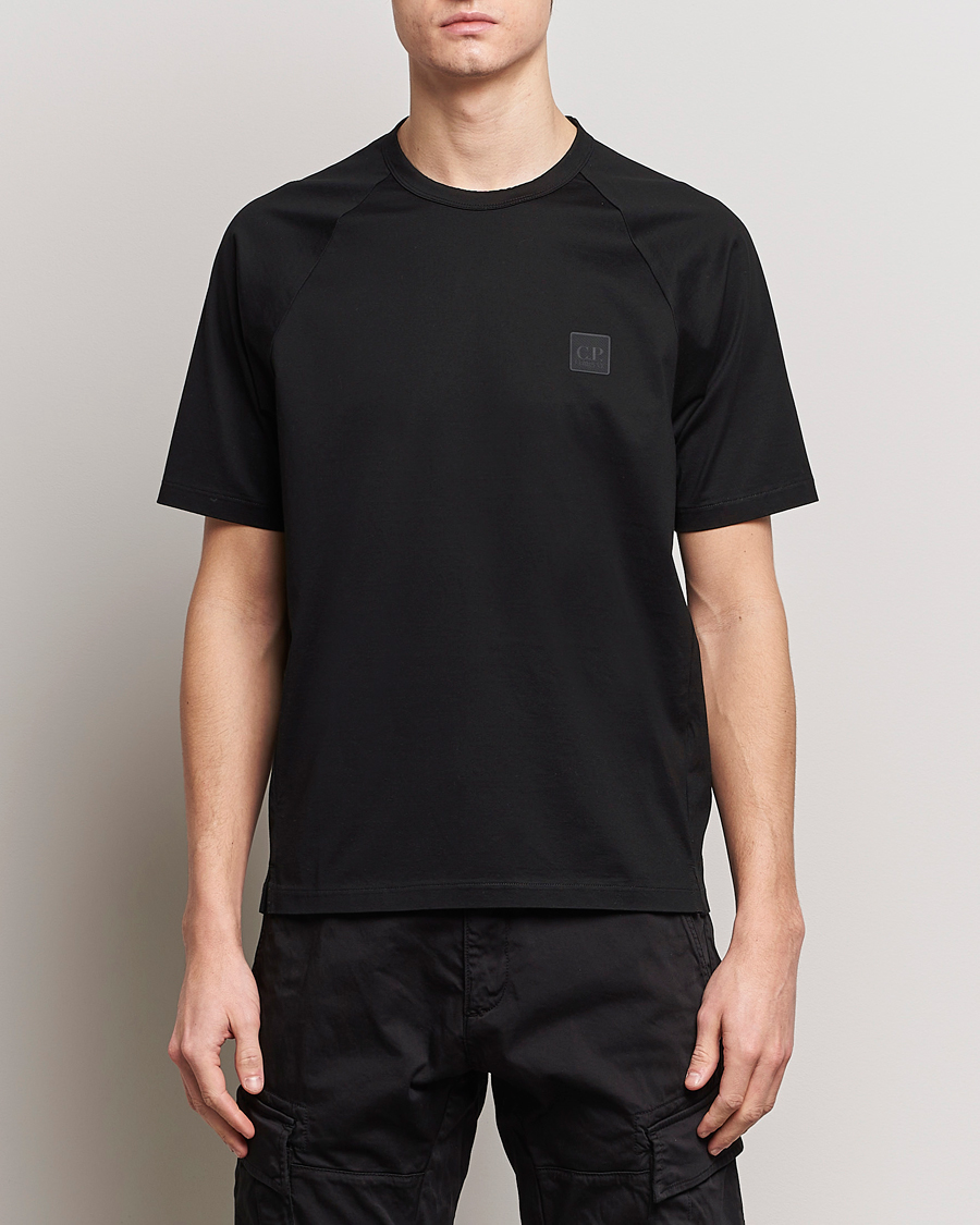 Herr | Svarta t-shirts | C.P. Company | Metropolis Mercerized Jersey Tonal Logo T-Shirt Black