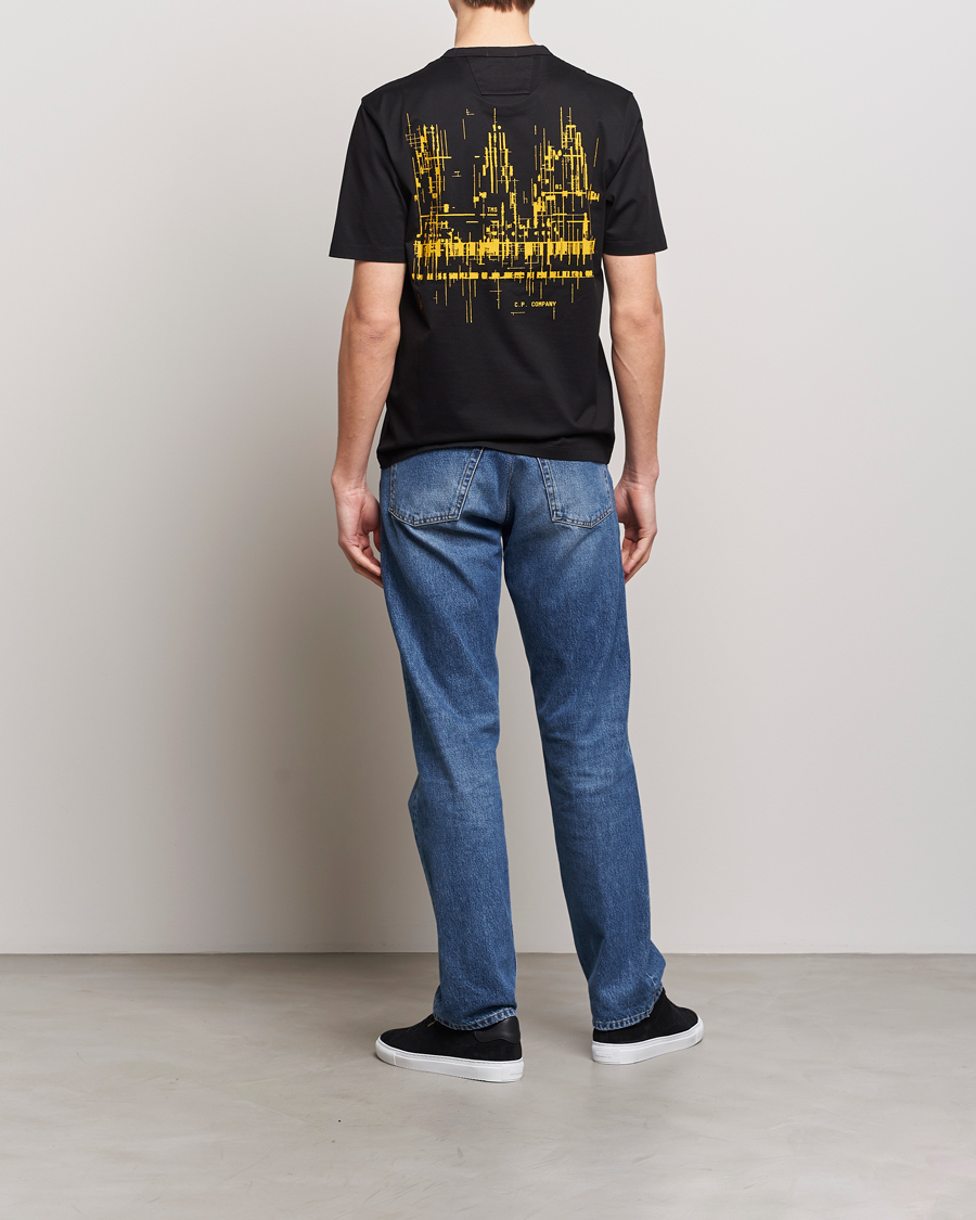 Herr | T-Shirts | C.P. Company | Metropolis Mercerized Jersey Back Logo T-Shirt Black