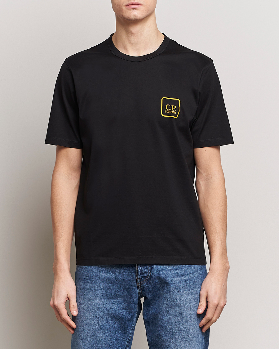 Herr | T-Shirts | C.P. Company | Metropolis Mercerized Jersey Back Logo T-Shirt Black