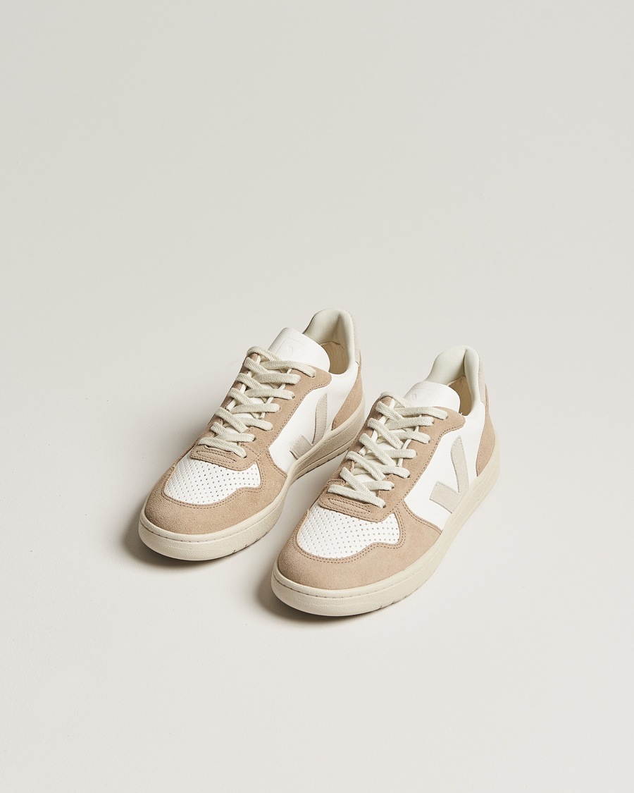 Herr | Veja V-10 Chromefree Leather Extra White/Natural Sahara | Veja | V-10 Chromefree Leather Extra White/Natural Sahara