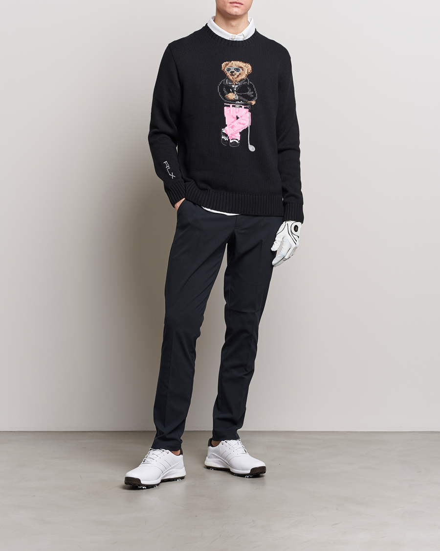 Herr | Tröjor | RLX Ralph Lauren | Bear Golfer Knitted Sweater Polo Black