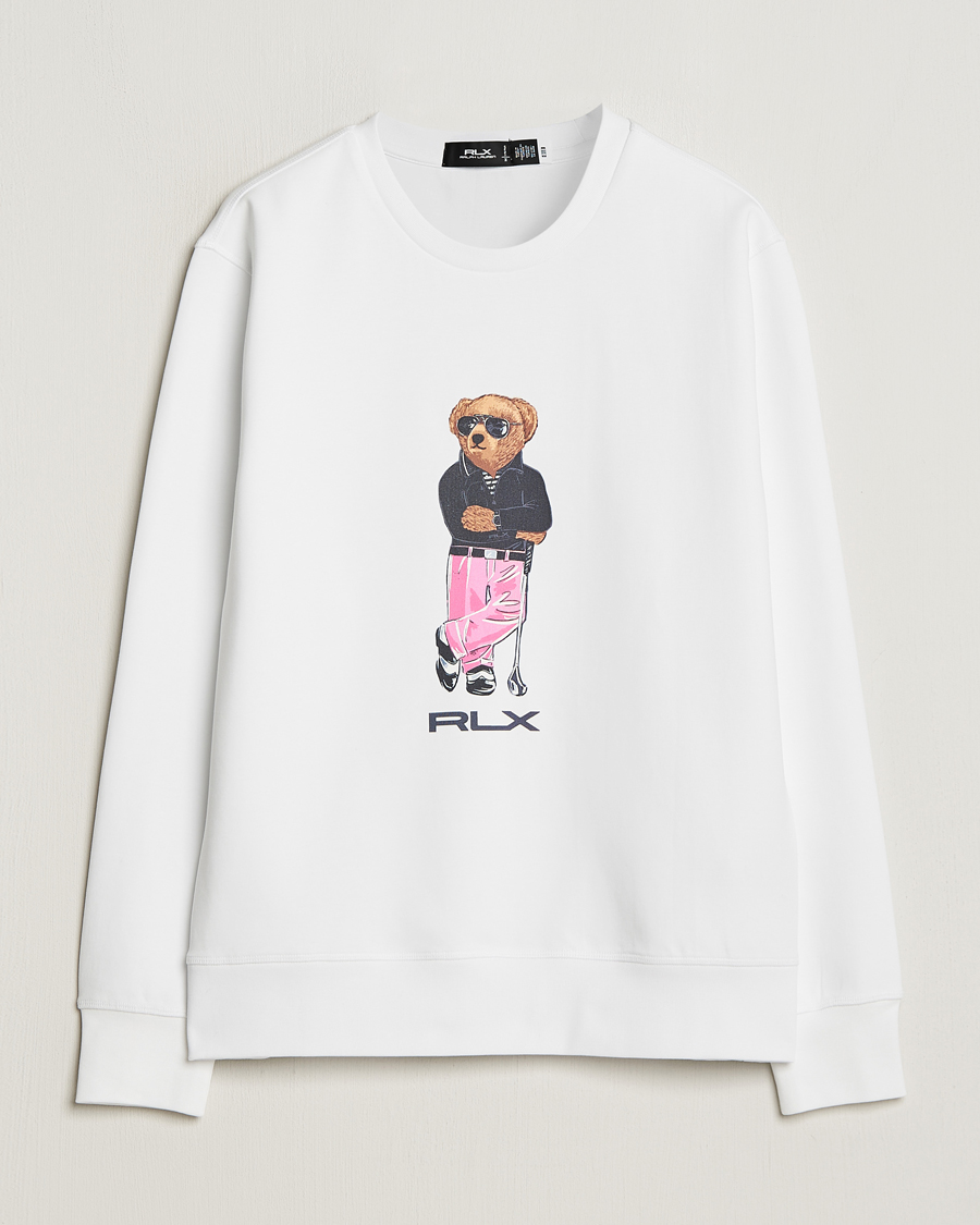 Herr | Tröjor | RLX Ralph Lauren | Bear Golfer Double Knit Sweater Ceramic White