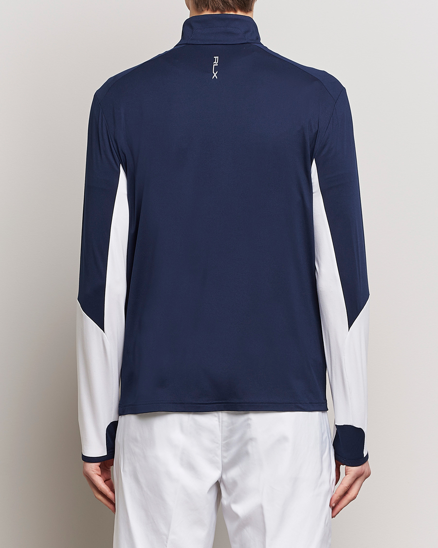 Herr | Tröjor | RLX Ralph Lauren | Long Sleeve Airflow Half Zip Navy/White
