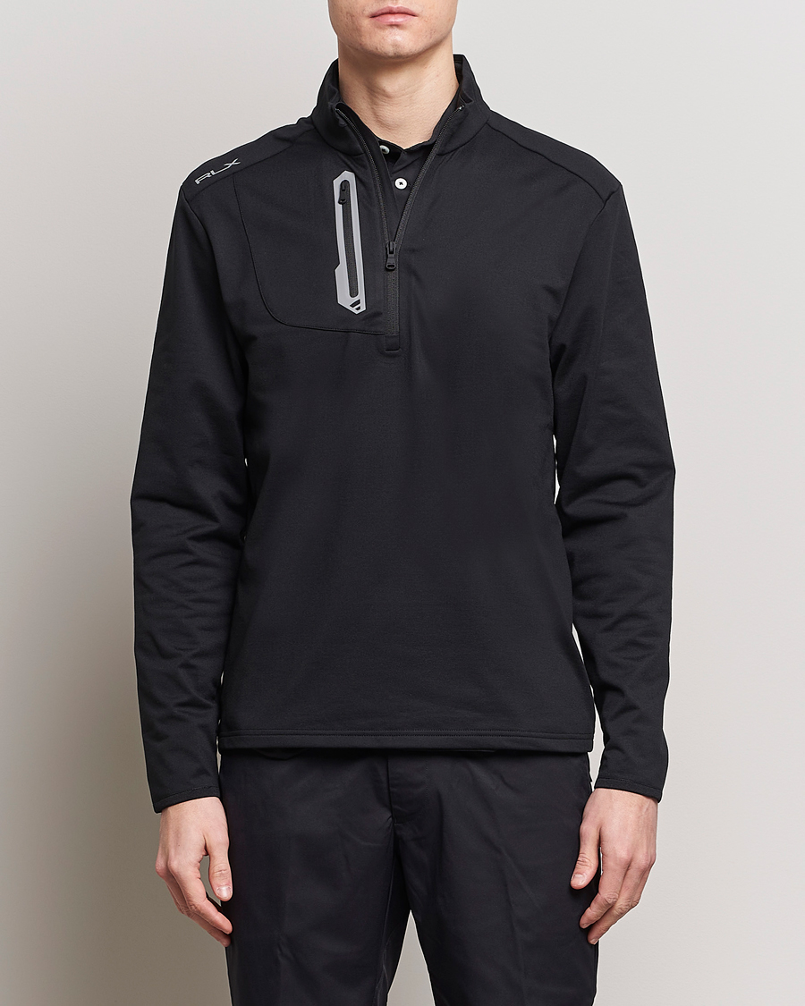 Herr | RLX Ralph Lauren | RLX Ralph Lauren | Luxury Jersey Half Zip Polo Black